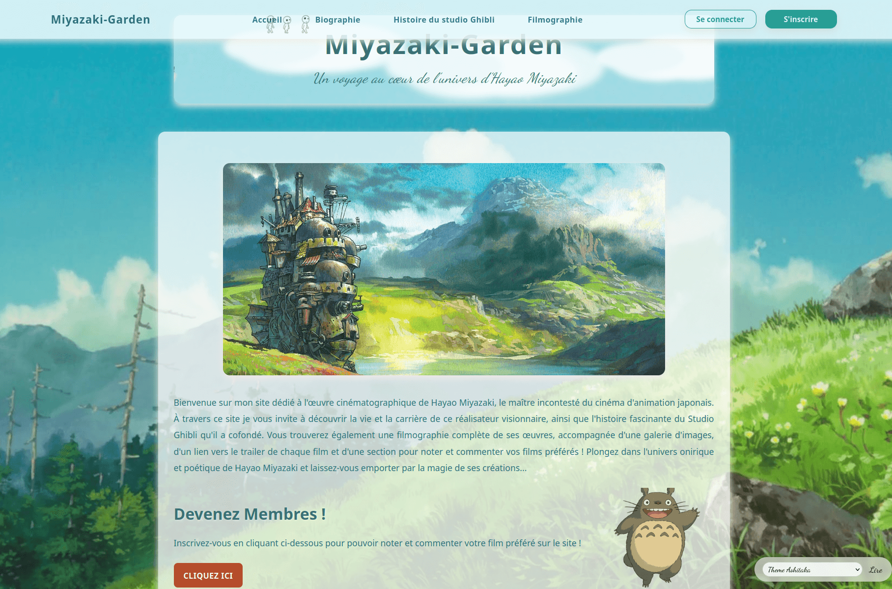 Aperçu du projet Miyazaki-Garden